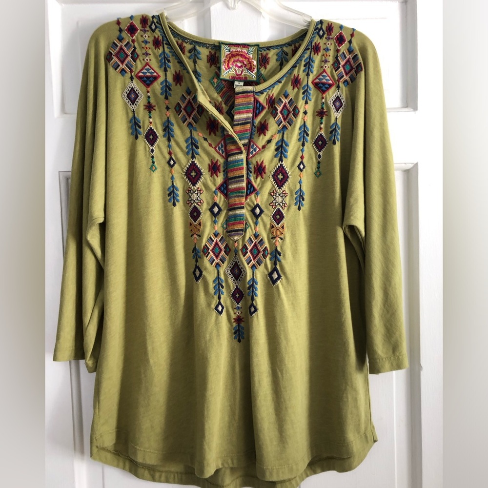 Johnny was embroidered top